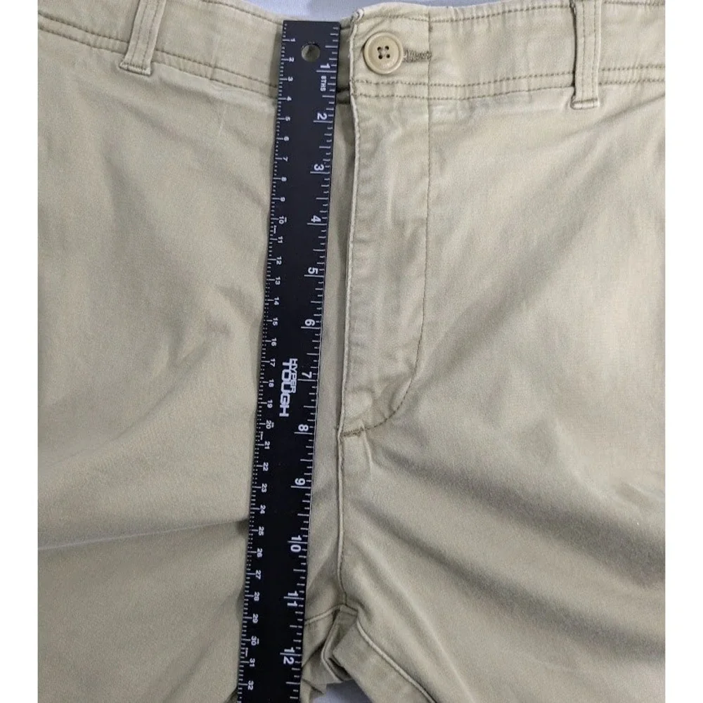 Lee X-Treme Comfort Khaki Chino Pants Mens 34x32 Straight Leg Tan Stretch Cotton